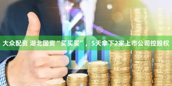 大众配资 湖北国资“买买买”，5天拿下2家上市公司控股权